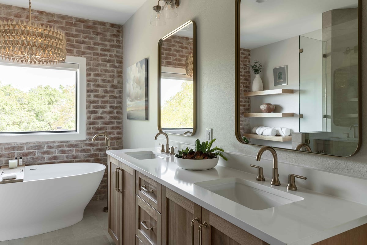 Double vanity bathroom central Texas | J Bryant Boyd