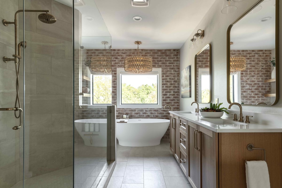 Open and Airy Bathroom Remodel Inside Lake Georgetown Home Remodel by JBB