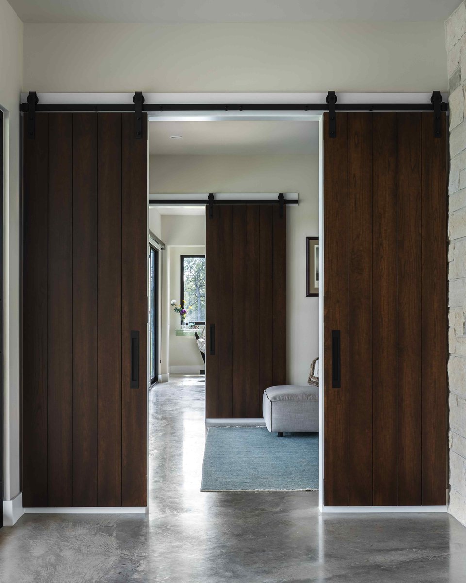 Double modern sliding barn doors | J Bryant Boyd